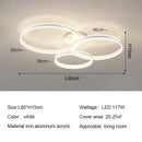 Axyaa Round Ring LED Ceiling Light Modern Minimalism Chandelier for Living Room