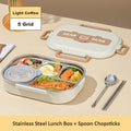 Axyaa Stainless Steel Microwavable Bento Lunch Box with Insulated Bag