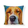 Axyaa Black White Dog Cushion Covers - Home Decor Pillow Cases