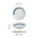 Axyaa Ceramic Flower Sauce Dish Set for Sushi & Molecular Cuisine