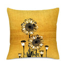 Axyaa Sunflowers & Lanterns Cushion Covers - Suitable for Sofa, Bedroom, Car