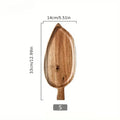 Axyaa Acacia Wood Leaf Shaped Dinner Plate