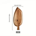 Axyaa Acacia Wood Leaf Plate - Light Luxury Tea Tray & Sushi Snack Plate