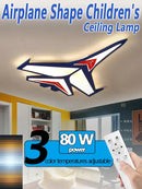 Axyaa Kids' Aircraft Ceiling Light: Remote-Controlled Smart Lamp for Boys' Bedroom