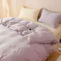 Axyaa Solid Color Shell Bedding Set - Embroidered Student Dorm Four Piece Suit