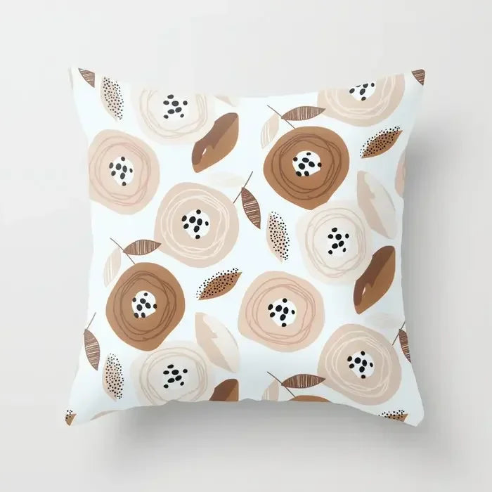 Pink Brown Geometric Pillows Case 45*45cm - Axyaa Decorative Cushions Cover