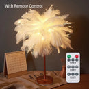 Feather Table Lamp with Remote Control USB Power Night Light for Axyaa Brand