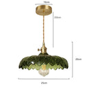 Axyaa Green Glass LED Pendant Hanging Lamp for Home Decor