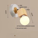 Axyaa Nordic LED Wall Lamps Up Down Rotate Wood Iron Stair Light Fixtures
