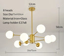 Axyaa Lustrous Glass Chandelier: Elegant Indoor Ceiling Light for Living & Dining Room