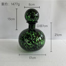 Axyaa Leopard Print Glass Vase with Lid, Flower Arrangement Home Decor
