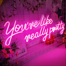 Axyaa Neon Sign for Proposal Party Room Decoration, Girls Pink Bedroom.