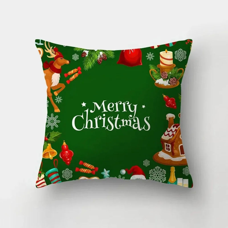 Merry Christmas Santa Claus Pillowcase by Axyaa: Festive Home Decor Gift