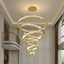 Axyaa Crystal Chandelier Stair Pendant Lights for Modern Home Decoration & Interior Lighting