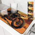 Axyaa Halloween Skull Kitchen Mat Absorbent Antiskid Draining Quick Dry Tableware Pad