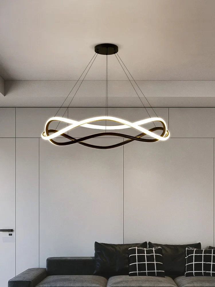Axyaa Circular Nordic Dining Room Chandelier Simple Modern Living Room Lighting