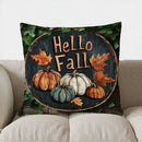 Axyaa Autumn Leaves Pattern Throw Pillow | Sofa Bedroom Car Pillow Cover