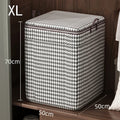 Axyaa Houndstooth Storage Bins: Large Capacity Organizer for Clothes, Blankets, Home Organization