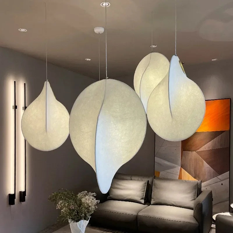 Axyaa Silk Pendant Lights Chandelier for Dinning Room Loft Decor