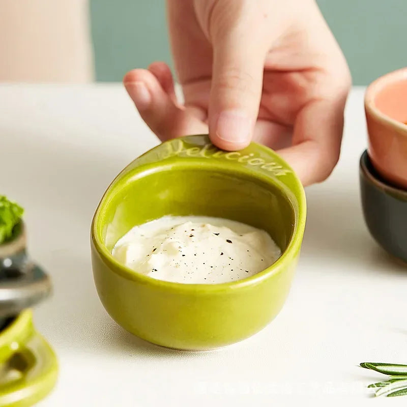 Axya Nordic Ceramic Dip Dish Set - Sauce, Seasoning, and Vinegar Plates