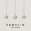 Axyaa Gray Glass LED Pendant Lights 5w Indoor Decor Modern Hanging Lamp
