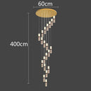 Axyaa Crystal Chandelier Stair Pendant Lamp Living Room Interior Lighting