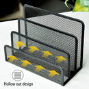 Axyaa Mesh Desk Organizer with 3 Upright Compartments (2 Pack)
