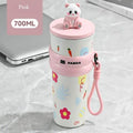 Axyaa Insulated Straw Tumbler Cold Water Cup -  Cute & Portable Large Capacity Iced Coffee Bottle