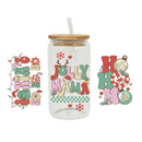Axyaa Christmas Water Bottle with Lid & Straw | Festive Holiday Decor & Reusable Cup