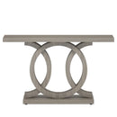 Axyaa Farmhouse Geometric Console Table, 55 inches, Vintage Wooden Entryway Sofa Table