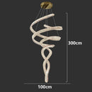 Axyaa Crystal Chandelier Stair Pendant Lamp Living Room Pendant Lights - Interior Lighting