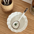 Ceramic Kawaii Spoon Set by Axyaa: Hand Painted Long Handle Soup & Dessert Spoons