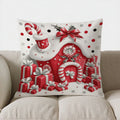 Axyaa Christmas Candy Canes & Gift Pillow Cover - Sofa, Bedroom, Car - Home Decor