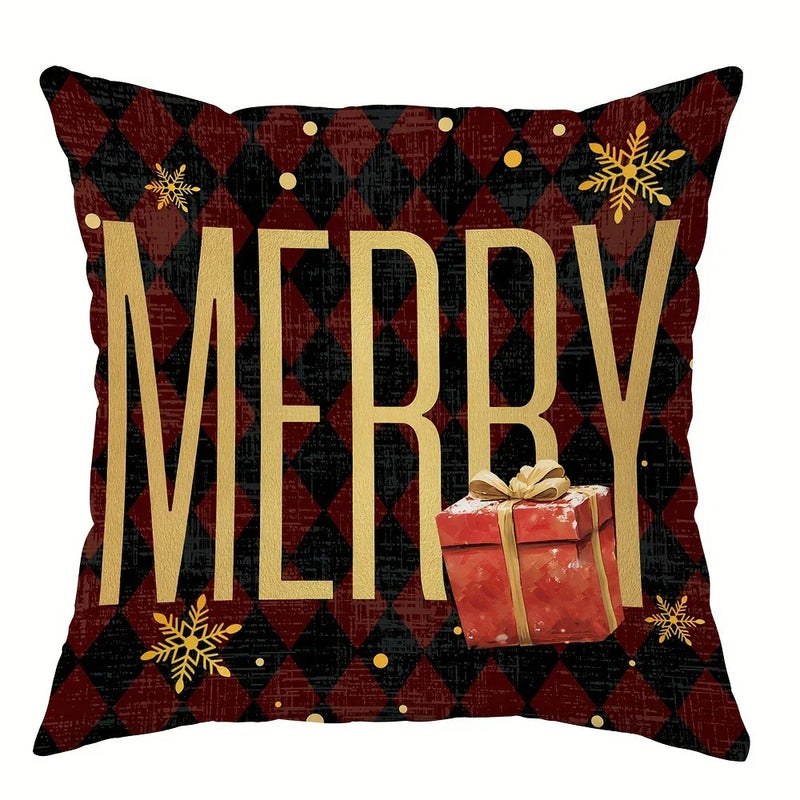 Axyaa Christmas Pillowcase: Santa Claus Snowman Design for Home Sofa Decoration
