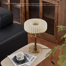 Axyaa French Retro Solid Wood Table Lamp, Designer Bedroom Bedside Lamp, Elegant Antique Style