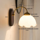 Axyaa Nordic Glass Copper LED Wall Light for Bedroom Bathroom Living Room