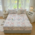 Axyaa Silk Printing Latex Mattress Set - Summer Cool Breathable Mesh - 3-Piece
