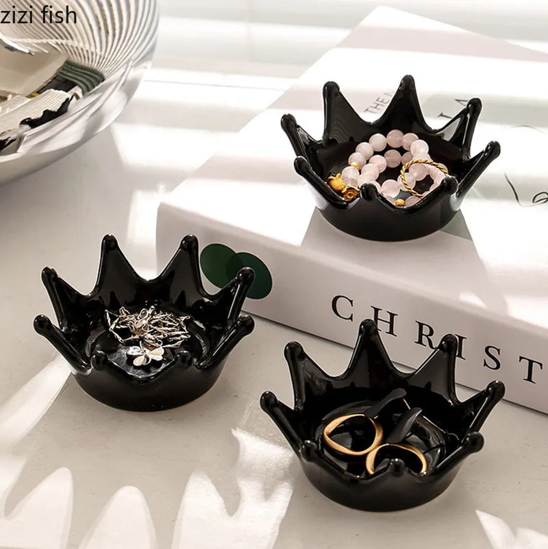 Axya Crown Ceramic Jewelry Storage Tray