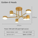 Axyaa Nordic LED Ceiling Light for Bedroom Living Room Study - Modern Wrought Iron Lighting