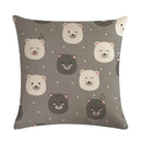 Nordic Cartoon Animal Print Linen Pillowcase for Axyaa Brand