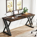 Axyaa 55" Study Desk with Z-Shaped Metal Leg - Modern Home Office Computer Desk