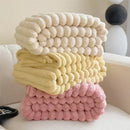 Axyaa Cozy Fluffy Blanket for Bedroom - Soft Solid Color Bedspread & Bed Cover