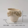 Axyaa Ceramic Vase Ornament Flower Arrangement Hydroponic Flower Vessel