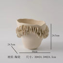 Axyaa Ceramic Vase Ornament Flower Arrangement Hydroponic Flower Vessel