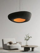 Axyaa Black Pumpkin Pendant Light: Modern Japanese Circular Design for Living and Dining Room