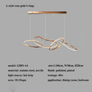 Axyaa Rose Gold Irregular Rings LED Chandeliers - Modern Living Room Pendant Lights