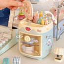 Axyaa Kawaii Pen Holder Desk Organizer Stationery Storage Box Cute Cartoon Desktop Organizer