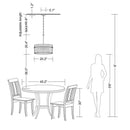 Axyaa 5-Light Brushed Brass Crystal Glass Chandelier - Contemporary Modern Pendant Light