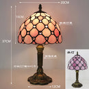 Stained Glass Red Rose Table Lamp 8" - Axyaa Brand