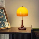 Axyaa Retro Walnut Glass Pomelo Table Lamp LED E27 for Art Decor, Bedroom, Study, Living Room